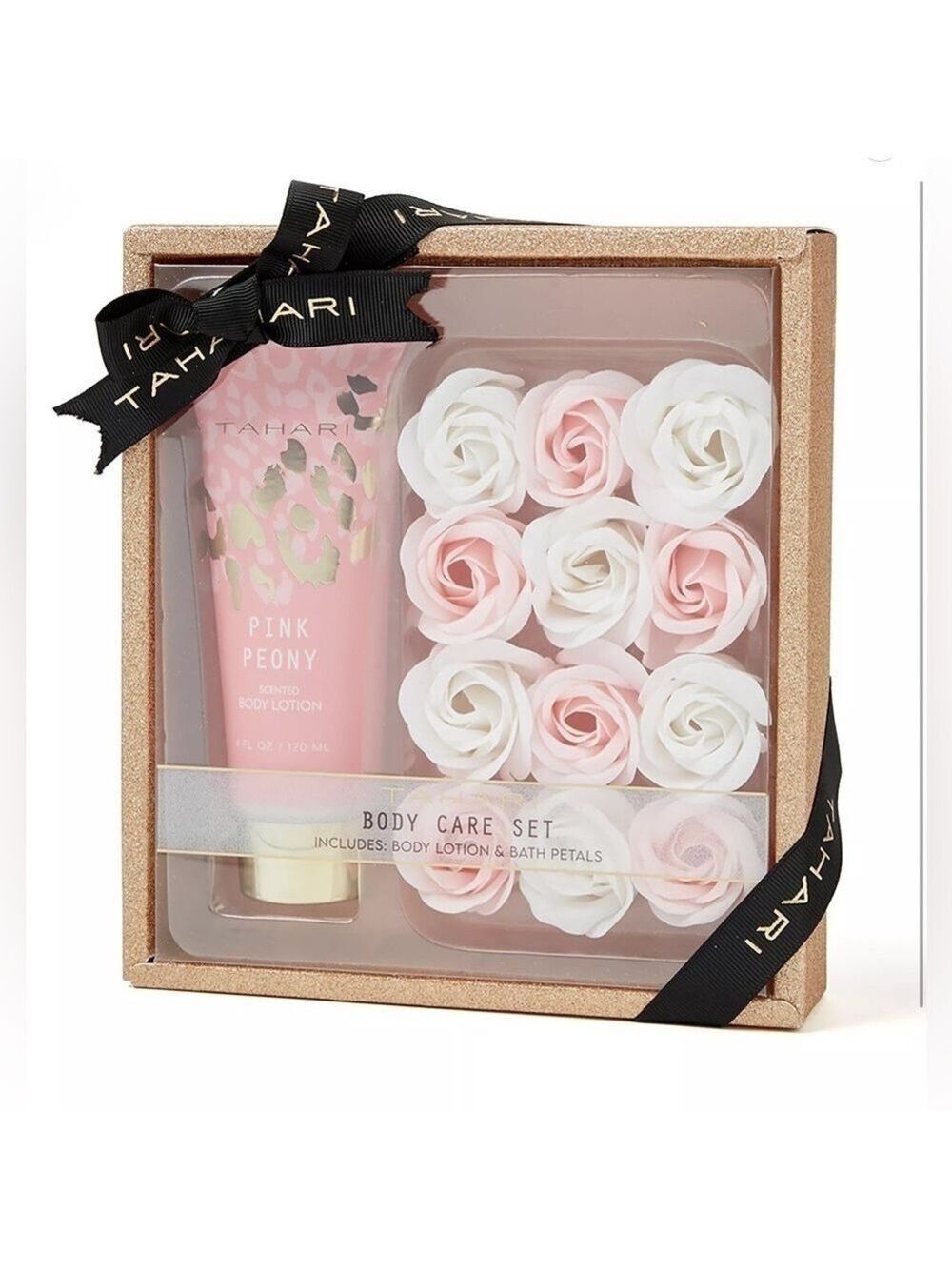 Tahari Body Care Set Body Lotion & soap bath petals Pink Peony - Picture 3 of 6